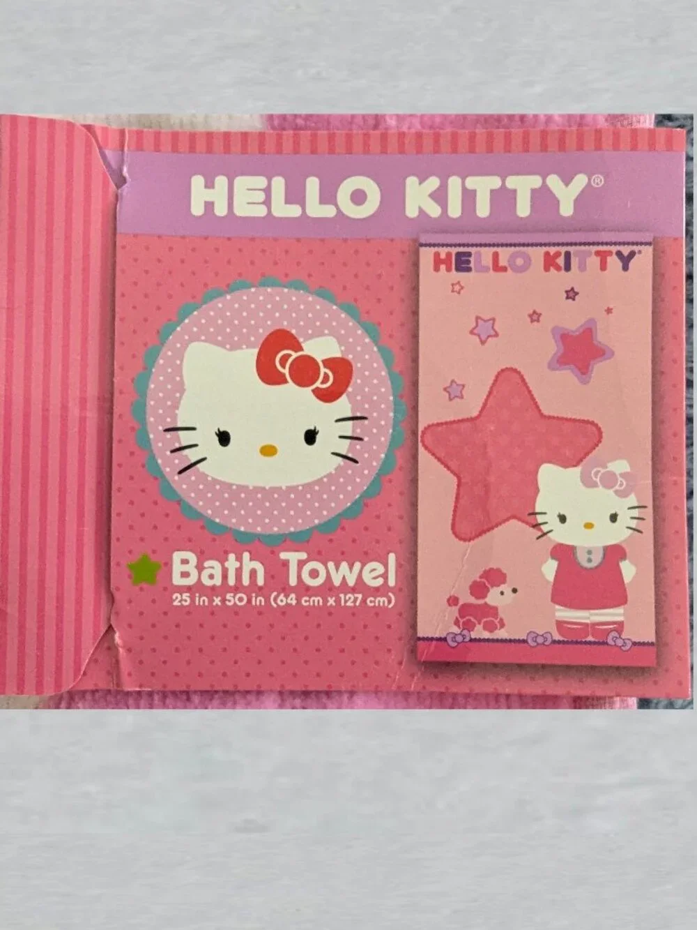 Hello Kitty Bath Towel Measures 25 x 50 inch